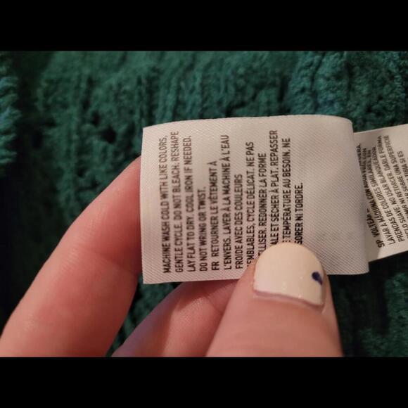 American Eagle Outfitters medium green super soft loose knit cropped sweater - Picture 5 of 5